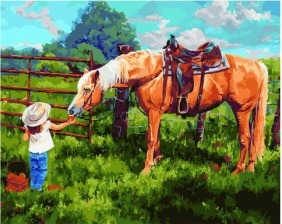 Картина по номерам Paintboy GX 27745 Маленький фермер 40x50 см