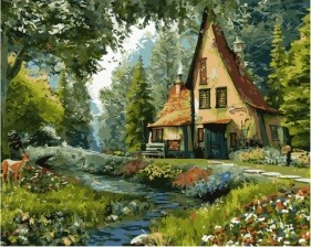 Картина по номерам Paintboy GX 26797 Лесной домик 40x50 см