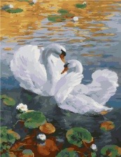Картина по номерам Paintboy PK 35009 Лебеди и кувшинки 40x50 см