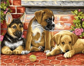 Картина по номерам Paintboy GX 6714 Верные друзья 40x50 см