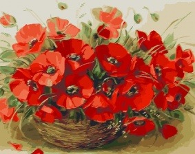 Картина по номерам Paintboy GX 9439 Корзина маков 40x50 см