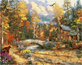 Картина по номерам Paintboy GX 33206 Осенний домик лесника 40x50 см