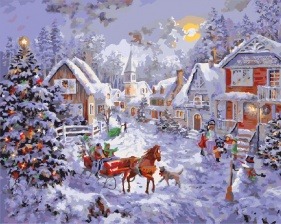 Картина по номерам Paintboy GX 7429 Рождественский рассвет 40x50 см