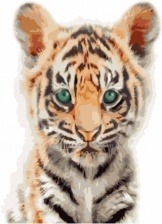 Картина по номерам Paintboy GX 32146 Тигрёнок 40x50 см