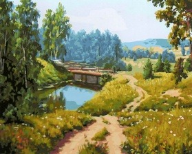 Картина по номерам Paintboy GX 5629 (GX 5775) Мост через речку 40x50 см