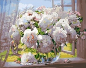Картина по номерам Paintboy GX 33131 Пионовая дымка 40х50 см