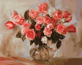 Картина по номерам Paintboy GX 4209 Чайные розы 40x50 см