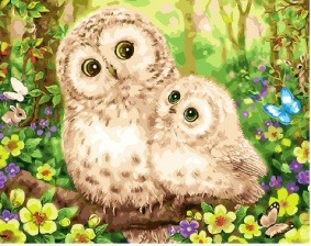 Картина по номерам Paintboy GX 29527 Совушки 40x50 см
