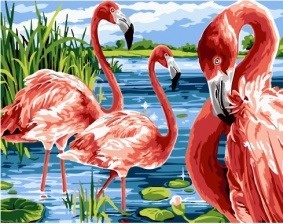 Картина по номерам Paintboy GX 32419 Фламинго в воде 40x50 см