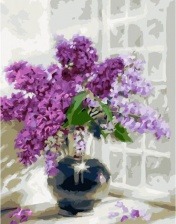 Картина по номерам Paintboy GX 31114 Букет сирени у окна 40x50 см