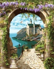 Картина по номерам Paintboy PK 41001 Цветущая арка у моря 40x50 см
