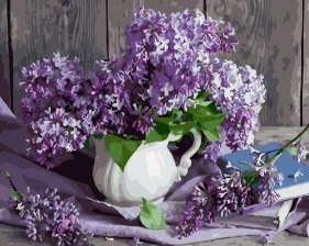 Картина по номерам Paintboy GX 27674 Сирень в вазе 40x50 см