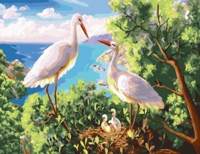 Картина по номерам Paintboy GX 24409 Белые аисты 40x50 см