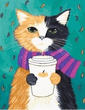 Картина по номерам Paintboy GX 26995 Котик в шарфе 40x50 см