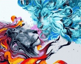 Картина по номерам Paintboy GX 32435 Две сущности льва 40x50 см
