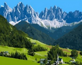 Картина по номерам Paintboy PK 33070 Альпийский рай 40x50 см