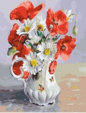 Картина по номерам Paintboy GX 27948 Маки с ромашками 40x50 см