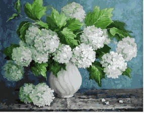 Картина по номерам Paintboy GX 29093 Белые гортензии 40x50 см