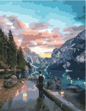 Картина по номерам Paintboy PK 51038 Встречая горный закат 40x50 см