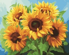 Картина по номерам Paintboy GX 22743 Яркие подсолнухи 40x50 см