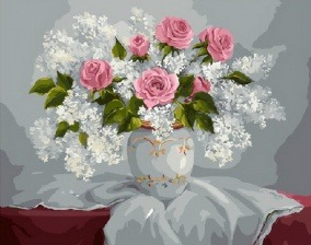 Картина по номерам Paintboy PK 33021 Бело-розовый букет 40x50 см