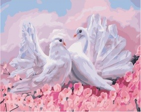 Картина по номерам Paintboy PK 41080 Воркующие голуби 40x50 см