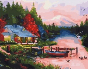 Картина по номерам Paintboy PK 33033 Розовый рассвет 40x50 см