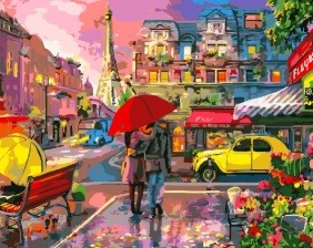 Картина по номерам Paintboy GX 26253 Пара под зонтом 40x50 см