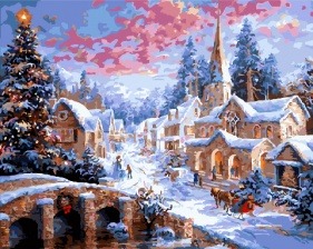 Картина по номерам Paintboy PK 36002 Рождественские гуляния 40x50 см