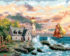 Картина по номерам Paintboy GX 24081 Маяк у моря 40x50 см