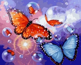 Картина по номерам Paintboy GX 22072 Пара бабочек 40x50 см