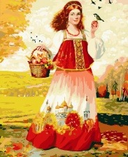 Картина по номерам Paintboy GX 31567 Русская девица-красавица 40x50 см