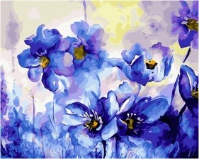 Картина по номерам Paintboy GX 34346 Цветочная синева 40x50 см