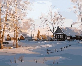 Картина по номерам Paintboy GX 6905 Зимняя деревенька 40x50 см