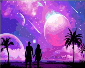 Картина по номерам Paintboy GX 34878 Космический пейзаж 40x50 см