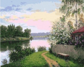 Картина по номерам Paintboy GX 5670 Дорога вдоль реки 40x50 см