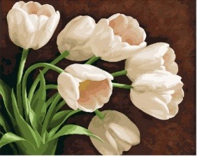 Картина по номерам Paintboy GX 29052 Белые тюльпаны 40x50 см