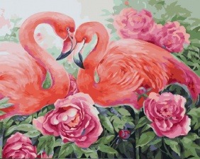 Картина по номерам Paintboy GX 31635 Фламинго в цветах 40x50 см