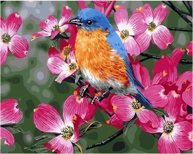 Картина по номерам Paintboy GX 33284 Весенняя птичка 40x50 см