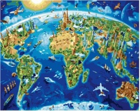 Картина по номерам Paintboy GX 34461 Карта мира 40x50 см