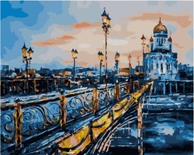 Картина по номерам Paintboy PK 45052 Вечерний Патриарший мост 40х50 см