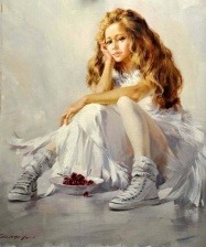 Картина по номерам Paintboy GX 29027 Девушка с черешней 40х50 см