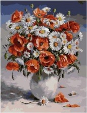 Картина по номерам Paintboy PK 79029 Маки и ромашки (Воробьёва Ольга) 40х50 см