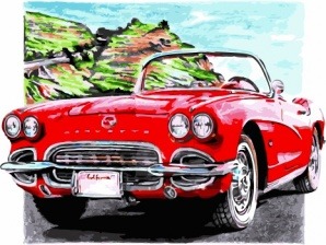 Картина по номерам Paintboy PK 45056 Красный кабриолет 40х50 см