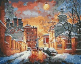 Картина по номерам Paintboy GX 32461 Зимний переулок 40x50 см