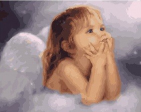 Картина по номерам Paintboy GX 28257 Ангелочек 40x50 см