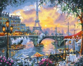 Картина по номерам Paintboy GX 27372 Чаепитие в Париже 40x50 см