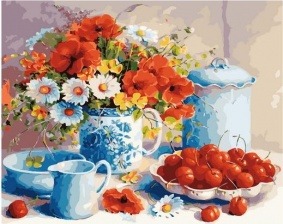 Картина по номерам Paintboy GX 36503 Вишневый натюрморт 40х50 см