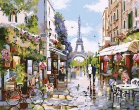 Картина по номерам Paintboy GX 32748 Яркая парижская весна40x50 см