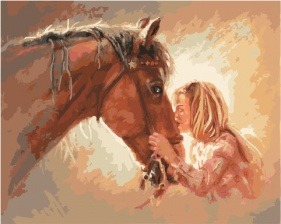 Картина по номерам Paintboy GX 24269 Любовь к лошадям 40x50 см